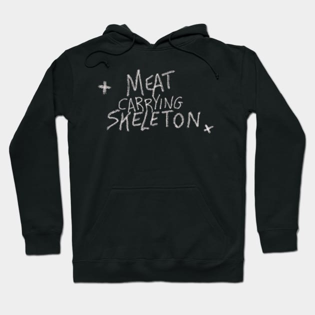 Meat carrying skeleton T-shirt Hoodie by KO-of-the-self